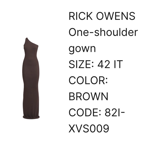 Rick Owen’s One Shoulder Dress - Picture 3 of 3